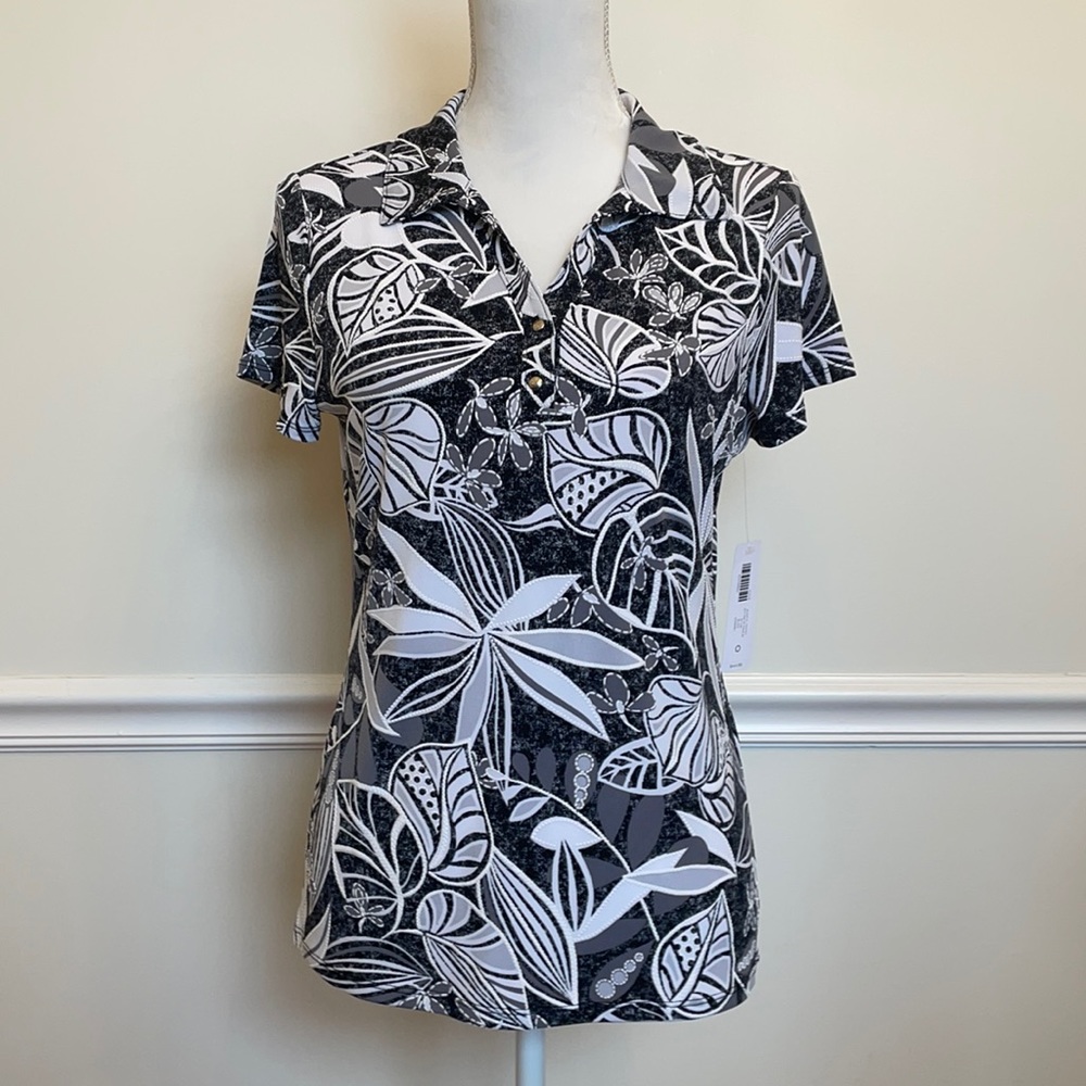 Weekends By Chico’s Button Up Polo Short Sleeve